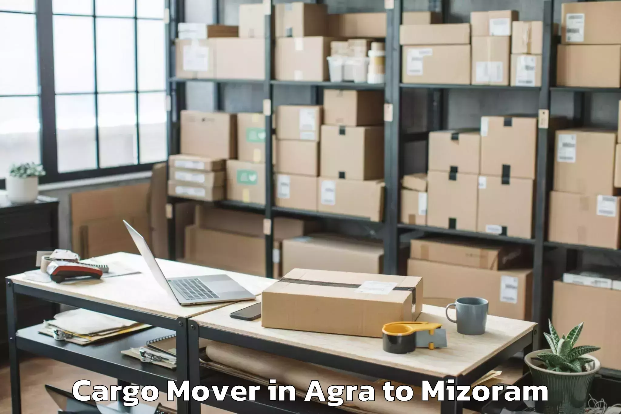 Hassle-Free Agra to Hnahthial Cargo Mover